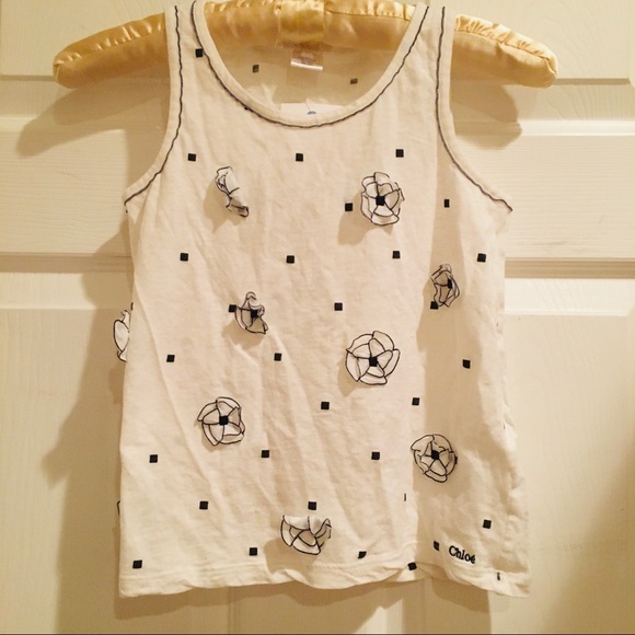 Chloe Other - Adorable CHLOE girls black & White tank top